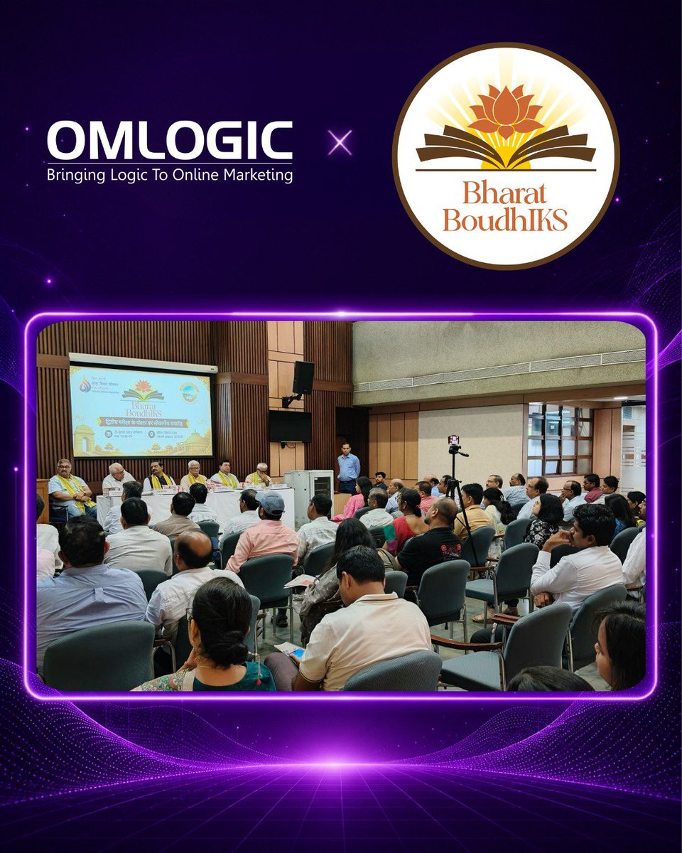 OMLOGIC's tweet photo. Proud to partner with Bharat BoudhIKS in promoting Indian Knowledge Systems through strategic communication, website development, performance marketing and creative execution. Last year: 70,000+ students. This year, we're aiming for 3–5 lakh across India.

#BharatBoudhIKS #IKS https://t.co/0IwIsvmbnf