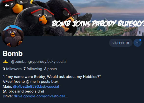 cheeseybe's tweet photo. //Alright, I got an announcement.
I put all my Parody Accounts on BlueSky, go follow them.
B1-8593
https://t.co/gHhfu3qhnc
Bomb:
https://t.co/KjdIZDZsGo
Mimic:
https://t.co/fTDeAmc63x https://t.co/GbUg12bzqu