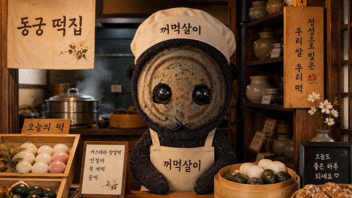 zyizi7's tweet photo. 떡이 너무 좋아서 결국 떡집 사장님이 된 꺼먹살이🫰🏻🩶

(사장님이 떡 팔다가 떡 다 먹는 경우도 
종종.. 있으니 찾아올 때 양해 바란다네요🧑‍🩰) https://t.co/6bf0mStIwJ