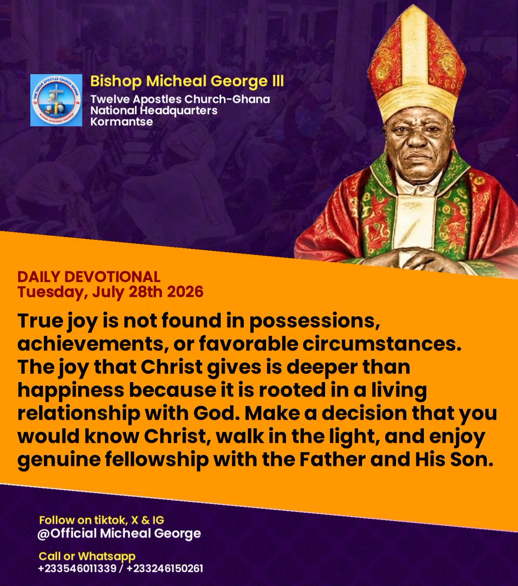 eshun424's tweet photo. The joy that Christ gives is deeper than happiness because it is rooted in a living relationship with God. Make a decision that you would know Christ, walk in the light, and enjoy genuine fellowship with the Father and His Son. https://t.co/AZNsBnY1sO