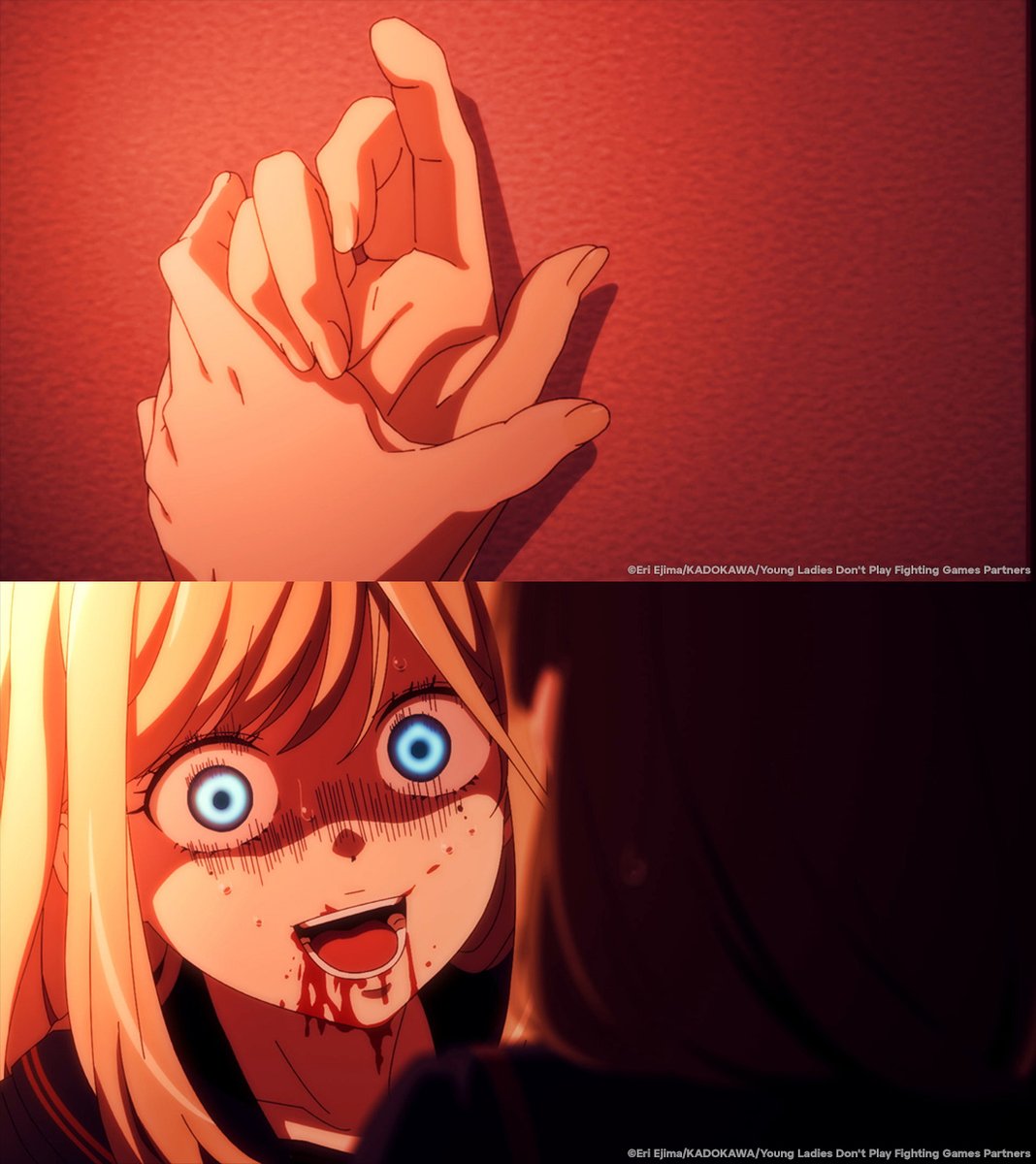 Crunchyroll's tweet photo. When she only wants you for your games. (via Young Ladies Don’t Play Fighting Games) https://t.co/agomxbkRCd