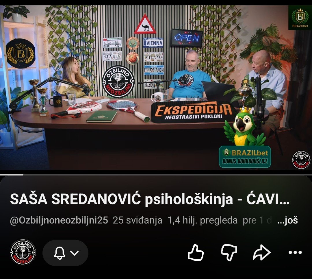 decembarski's tweet photo. Želi da čestita ekipi Ozbiljnoneozbiljnog podcasta jer su se latili najtežeg posla na svetu - posle 3 godine od raskrinkavanja i totalne ilegale braća dovode Sašu Sredanović, lažnu sportsku psihološkinju Barselone, sa namerom da svet čuje njenu stranu priče i ponude neke DOKAZE⬇️ https://t.co/7Ji5Quxnar
