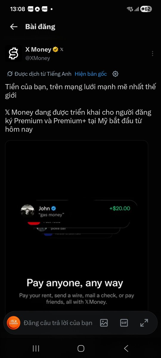 ITLX_CashBack's tweet photo. Vậy là Xmoney đã có, một supper app ra đời, các bank truyền thống sẽ như thế nào với x đây https://t.co/n1kpflc64Z