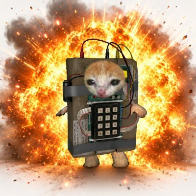 c4twillexplode's tweet photo. The cat meta is getting completely out of control in the trenches right now  

this cat will explode - c4t https://t.co/rDLMDqq0AF