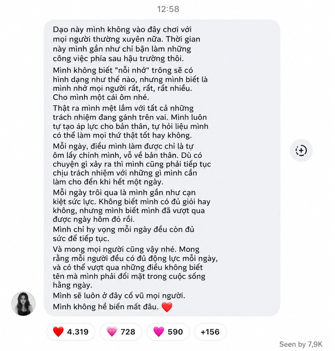FREENMers_VN's tweet photo. We love you so, so much. ❤️

We miss you so much, and we just want to give you the biggest hug.

You know we’re always here to go through every challenge with you, right?

You’re our happiness and our daily source of motivation. Whenever life gets difficult, we look to you. We watch your videos, look at your photos, and see your beautiful smile. Somehow, that smile always gives us the strength to keep going.

Freen, you’re amazing. You’re doing such a wonderful job, and we’re incredibly proud of you.

Please don’t put so much pressure on yourself, okay? When you’re exhausted, it’s okay to pause for a while. Take a break. Get some rest. You don’t have to carry everything on your own.

We’ll always be here for you, through every joy and every hardship. No matter what happens, you’ll never have to face it alone.

Thank you for staying with us. Now let us stay with you too. We love you, always. 💙

#srchafreen
@Solenn_Ent @srchafreen