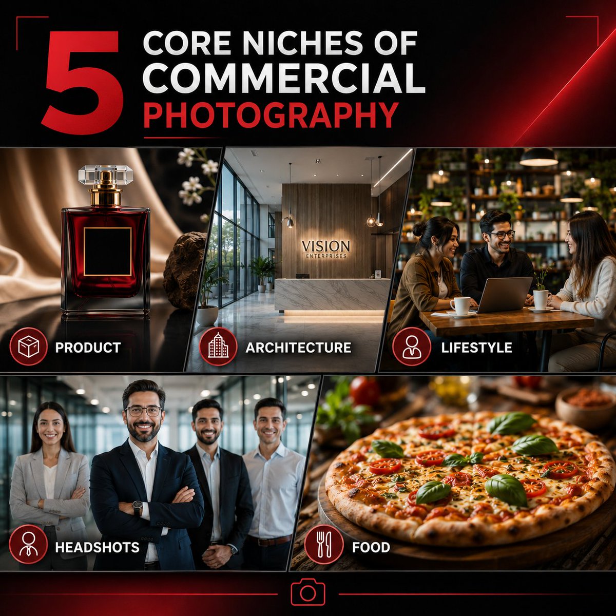 NasirSYB's tweet photo. 👉 From product to food — every shot tells a story.
🙂 5 types of commercial photography.
✅ Start with the right photography niche.
#CommercialPhotographyNiche #MarketingTips #ChooseRightNiche #mynasir #SimplifyYourBusiness https://t.co/CUNh0PmTK9