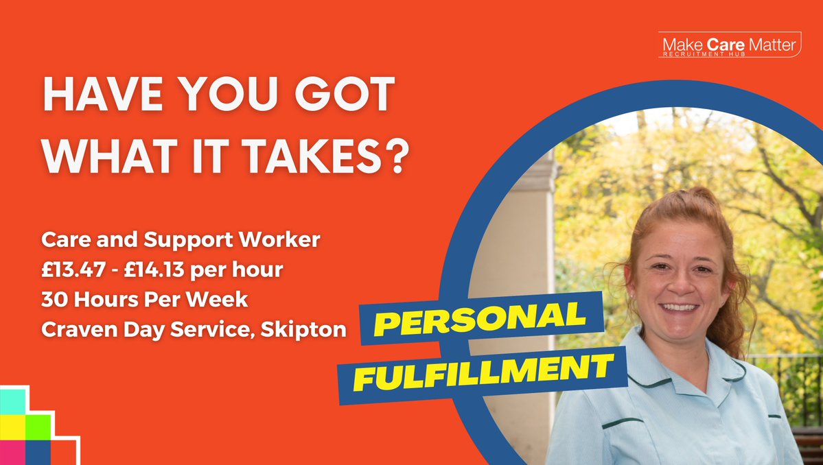 MakeCareMatter's tweet photo. Make Every Day Meaningful at Craven Day Service 💙
Visit https://t.co/fsuYpAOqei
#CareJobs #SupportWorker #SkiptonJobs #DayServiceJobs #LearningDisabilities #AutismSupport #MakeCareMatter #TeamNorthYorkshire #NorthYorkshireCouncil https://t.co/h7BzCQd56A