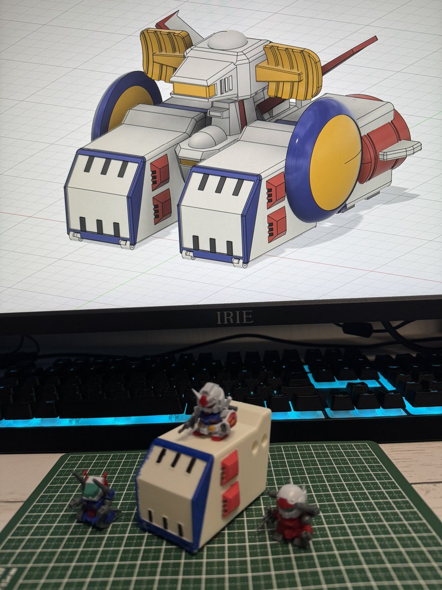 halfmini4wd's tweet photo. V作戦ビスケット専用ホワイトベース！

あとはパーツ毎にプリントアウトして色を塗ったら完成！

…の、はず！

#V作戦ビスケット #fusion360 https://t.co/De5GfGwMrc