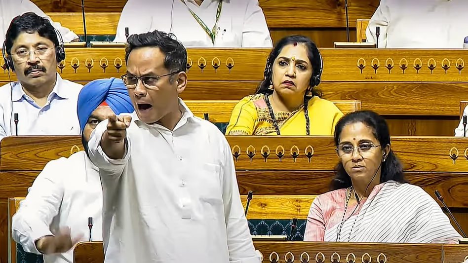 aatifabegum's tweet photo. Congress MP and Deputy Leader of the Opposition in the Lok Sabha, Gaurav Gogoi, on July 28 criticised the Centre's proposed amendments to the anti-paper leak law, saying the 2024 law had failed to stop exam leaks and the new Bill would also fail. https://t.co/6vsihMdL95