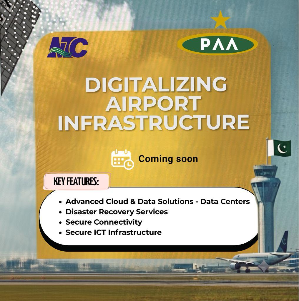 ntcpakofficial's tweet photo. Digitalizing Airport Infrastructure — Coming Soon
NTC x PAA are building the future of secure, connected, and resilient airports in Pakistan.
 Cloud &amp; Data Centers
 Secure ICT
 Disaster Recovery
 Secure Connectivity
#DigitalPakistan #SmartAirports #NTC #PAA #AviationTechnology https://t.co/l2iALVuOYB