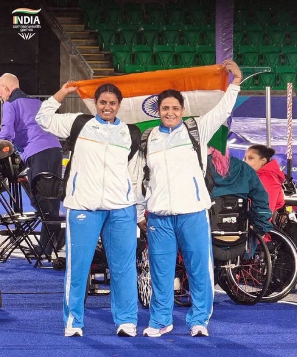 SadhviNiranjan's tweet photo. ग्लासगो राष्ट्रमंडल खेल 2026 में महिला शॉट पुट F57 स्पर्धा में स्वर्ण पदक जीतकर भारत का गौरव बढ़ाने वाली शर्मिला धनखड़ तथा कांस्य पदक अपने नाम करने वाली शिल्पा के. शायला को हार्दिक बधाई एवं शुभकामनाएँ। https://t.co/mAIoOIV6JN