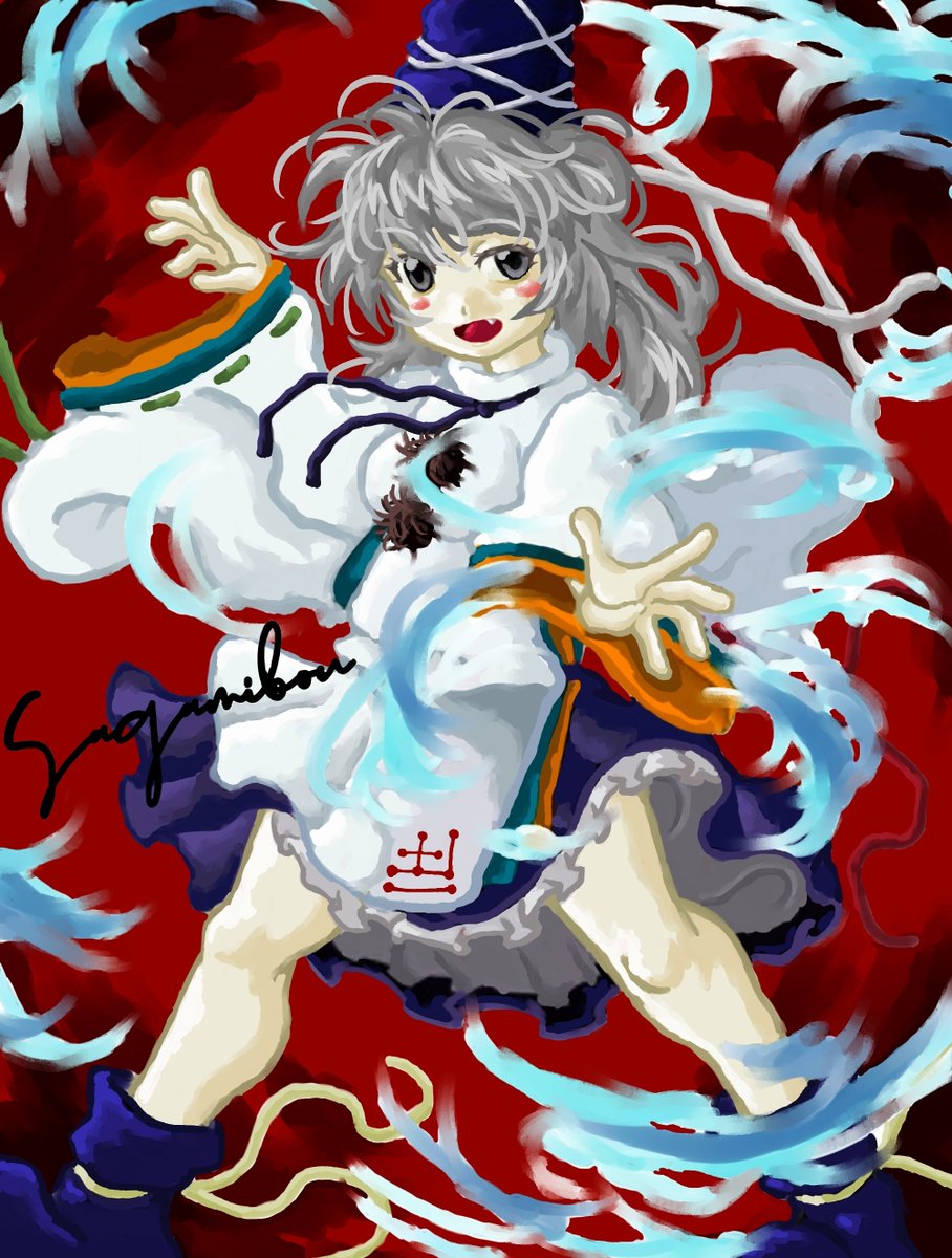 SpRaZNdD1N87875's tweet photo. 原作絵のオマージュ、今回は東方神霊廟の物部布都👻
自分が東方の作品で一番好きなキャラで登場ステージの曲である夢殿大祀廟と布都のテーマ曲の大神神話伝も少し寂しい感じがスゴい好きだったりします(・∀・)
#東方Projectㅤ　＃物部布都ㅤㅤㅤ https://t.co/dIJrRDxXE6