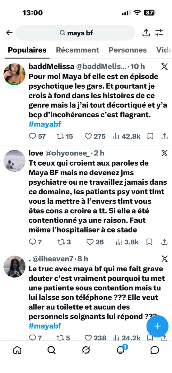 mazeofchn's tweet photo. Enft le fait que tous les comptes qui vont à l’encontre des paroles de mayabf soit des faux comptes c’est tlm une preuve que ce qu’elle dit est vrai😭 https://t.co/a30Rs5lwUT
