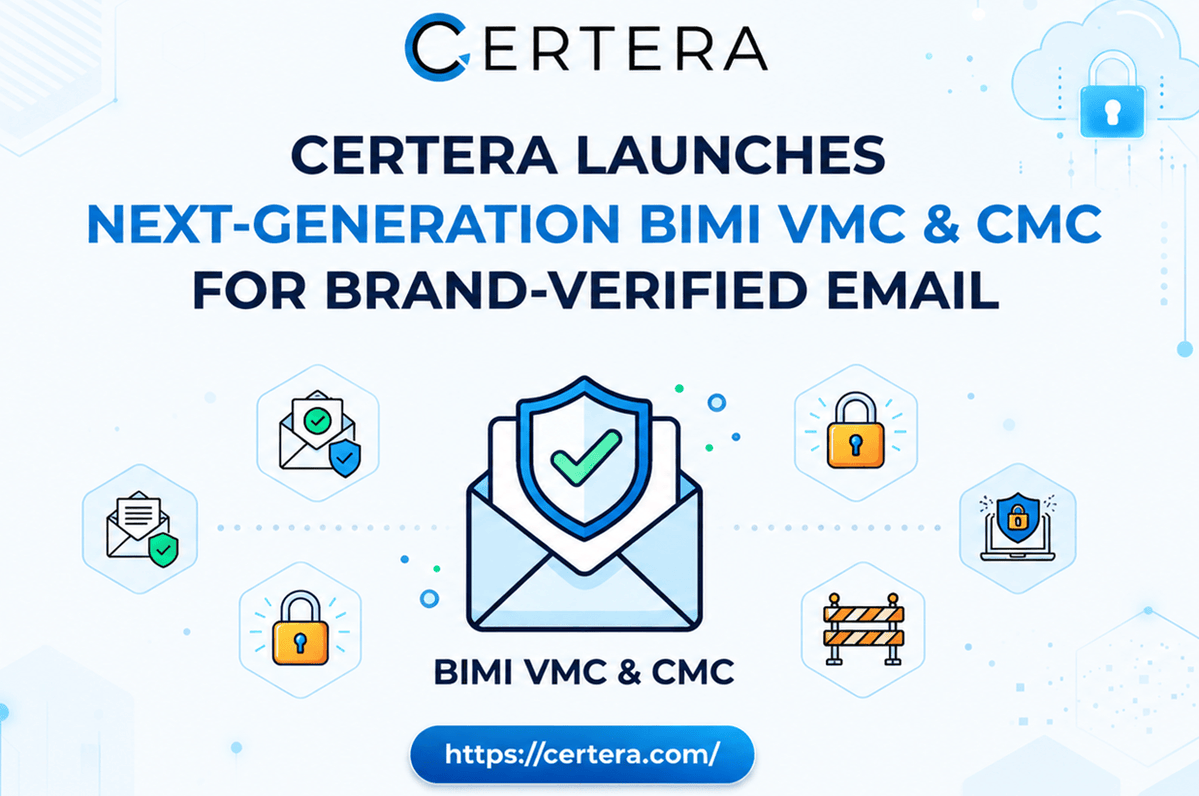 certera_llc's tweet photo. 🚀[Announcement] Certera launches #BIMI VMC &amp; CMC Certificates to help businesses improve #emailauthentication, display verified brand logos in supported inboxes, and strengthen customer trust. Enhance #emailsecurity while boosting brand visibility.

https://t.co/Y0huvCnXY7

#VMC https://t.co/7ObRkdMv7V