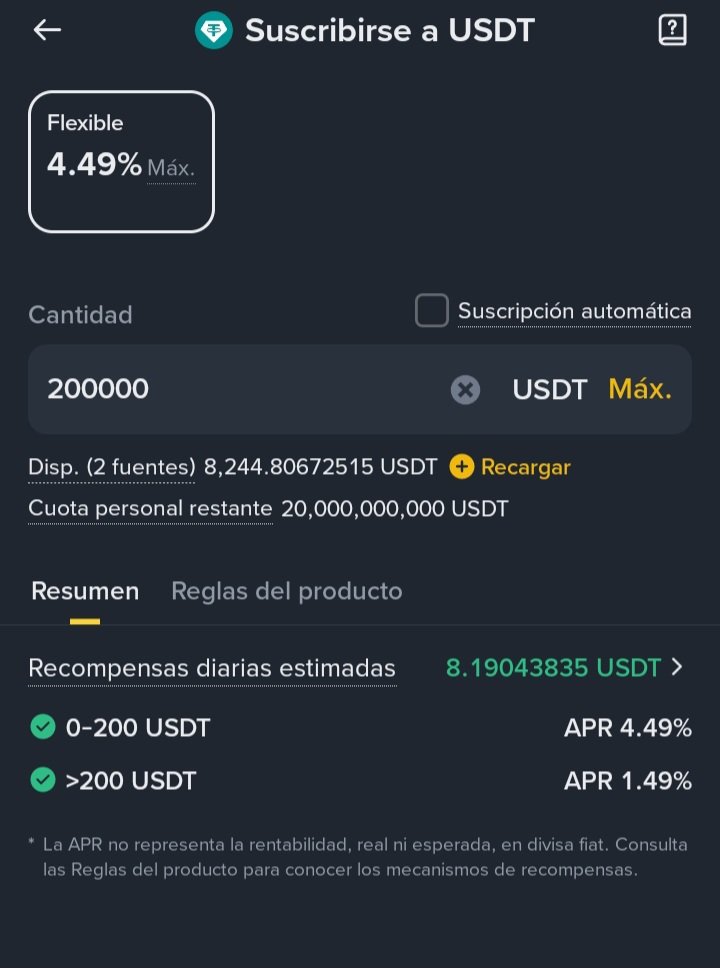 PetroDivisa's tweet photo. El Binance Earn es la sección del intercambio diseñada para generar ingresos pasivos con tus criptomonedas, funcionando de manera similar a una cuenta de ahorros o un depósito a plazo fijo, pero en el mundo de las criptomonedas. 

Las Opciones Principales del Binance Earn son las siguientes:

🔶La opción Flexible: Depositas tus criptomonedas como USDT, BTC, ETH o BNB y ganas intereses diarios. Puedes retirar tu dinero en cualquier momento sin penalizaciones. En este momento la tasa de interés por USDT se ubica en 4,49%.

🔶La opción Bloqueado: Congelas tus activos por un tiempo determinado de 30, 60 o 120 días a cambio de una tasa de interés más alta. Si retiras antes de tiempo, pierdes las ganancias generadas.  

🔶Abre tu ️Cuenta en el intercambio Binance 👉 https://t.co/bKR5xMepCE 👈👀 y disfruta de este instrumento financiero y de otros que ofrece el intercambio.