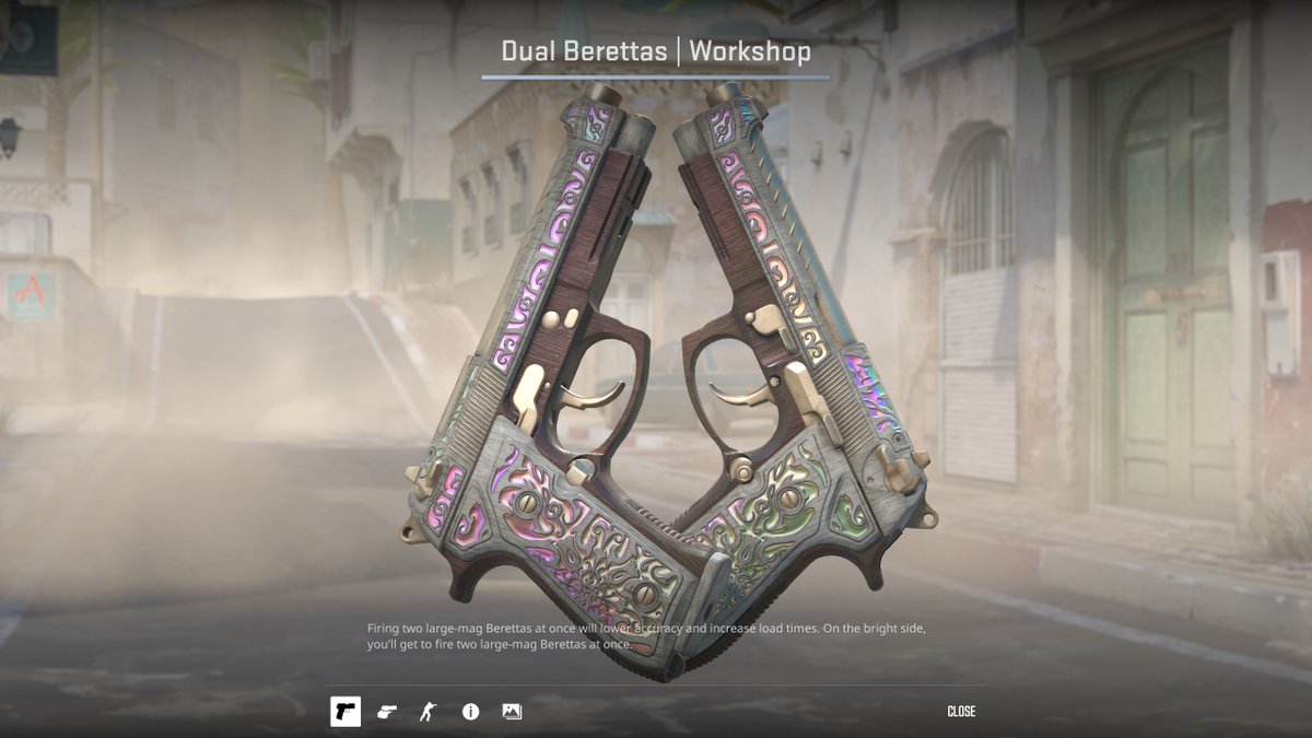 friendlycsss's tweet photo. work work work never stops in the skin mines ⛏️🪵🚧🚨 @CounterStrike 
Dual Berettas | Enchantment [Holographic]
for Fairy Tales Contest
plsz vote here boss😎
https://t.co/TSZMJOiygZ https://t.co/zlskVZgLRP