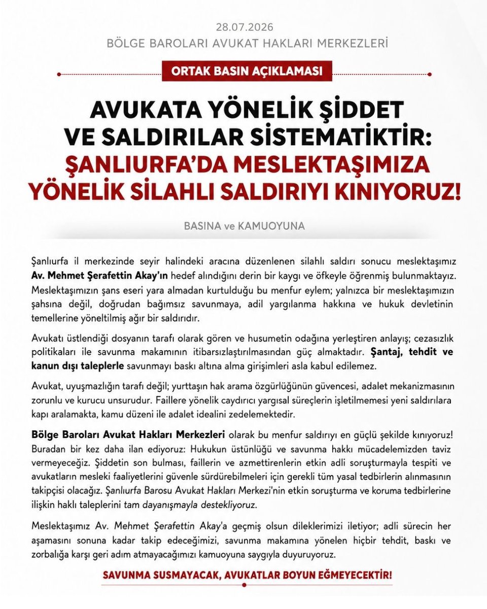 siirtbarosuahm's tweet photo. ŞANLIURFA’DA MESLEKTAŞIMIZA YÖNELİK SİLAHLI SALDIRIYI KINIYORUZ!!! https://t.co/IABJtJFd13