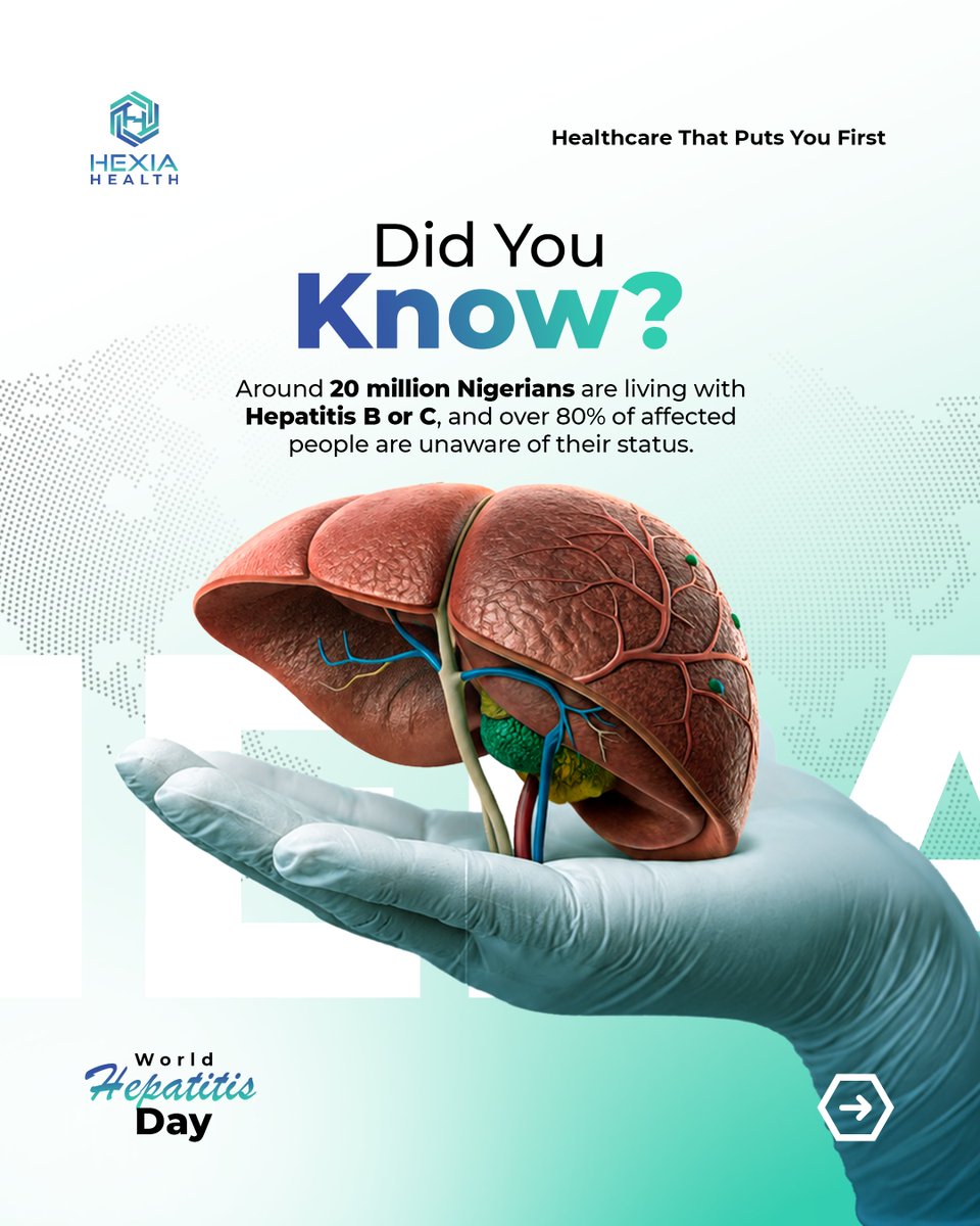 HexiaHealth's tweet photo. Your liver works hard every single day. The least you can do is protect it.  🎗

Many forms of hepatitis can remain silent for years before serious complications appear.

This World Hepatitis Day, remind yourself and your loved ones that prevention, testing, https://t.co/ArEry3QO6U