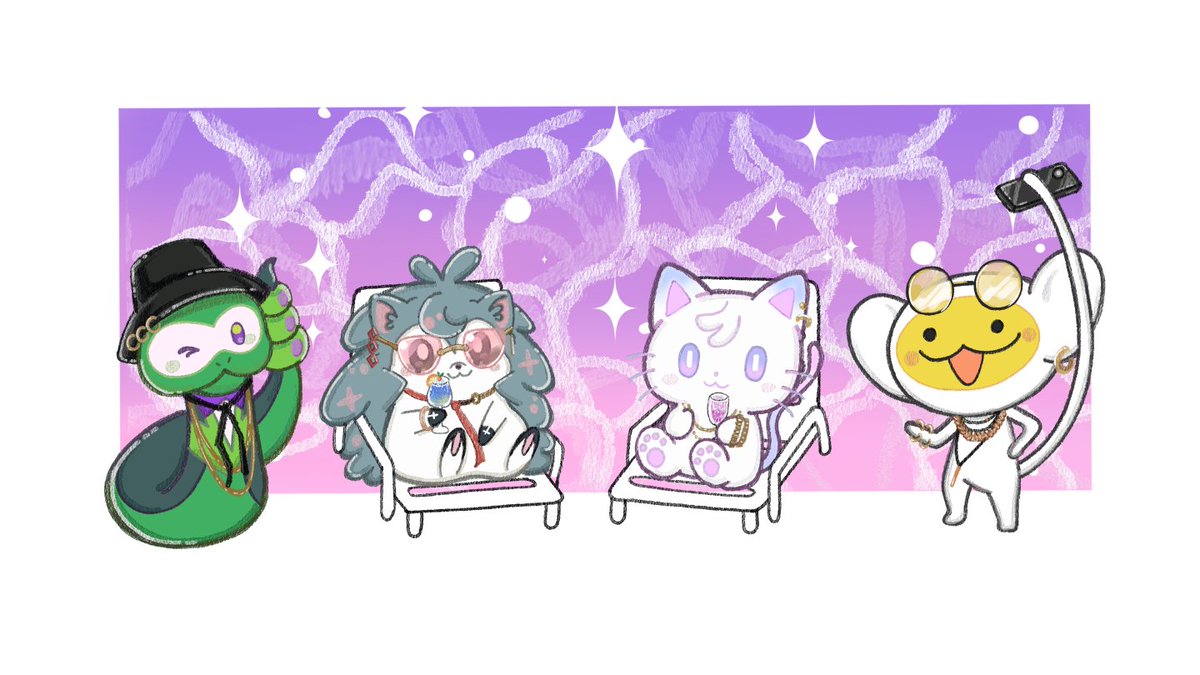 cocomugi28's tweet photo. 🐍🦔🐈️🐒🌠✨️
#Ginjocanvas #Freochrome #Seiblue #Kaepix https://t.co/Ohb49WwyA4