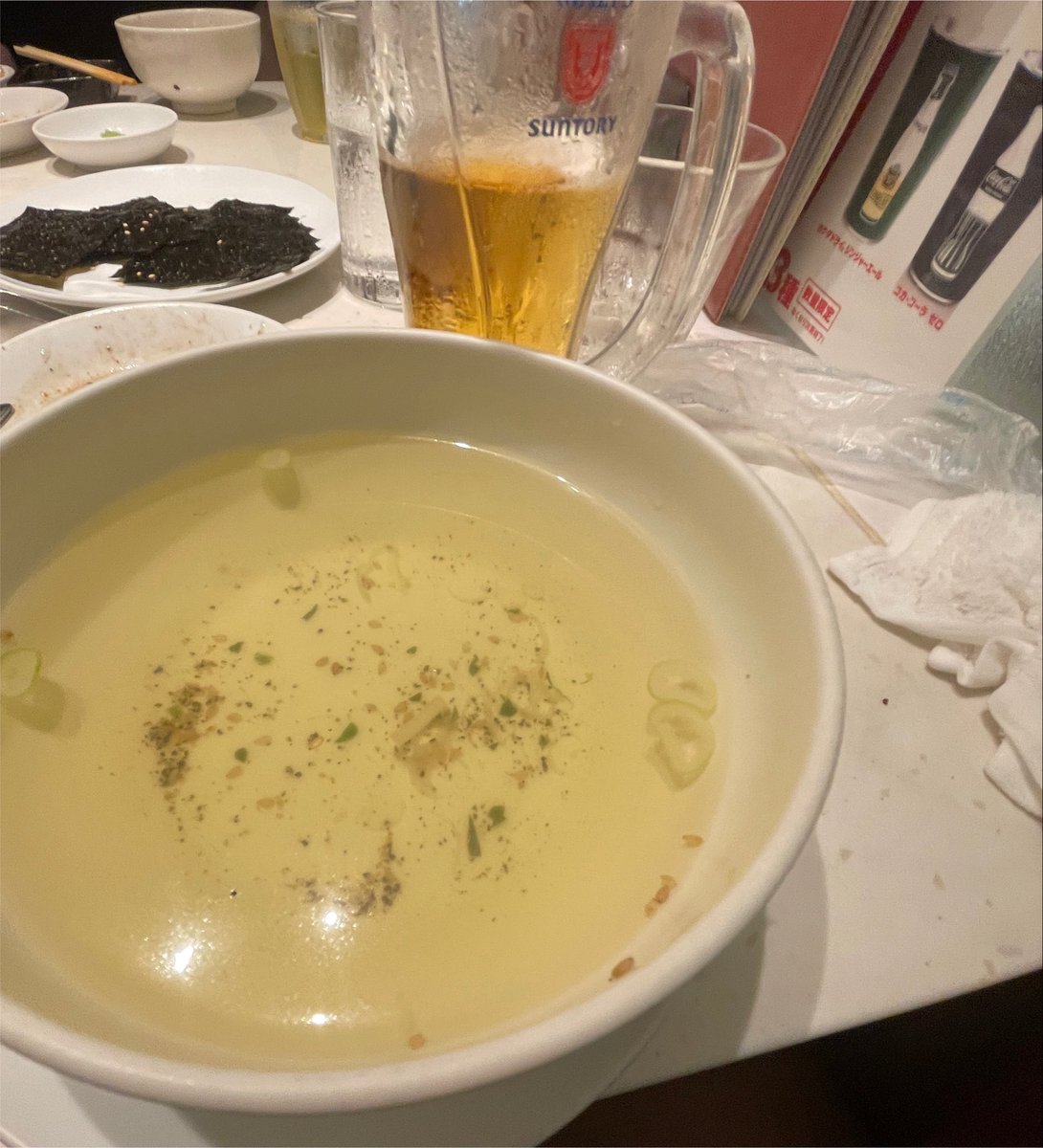 fromfandayo's tweet photo. 誕生日肉
ワカメスープをスープにしてみた https://t.co/STokCgiWpY