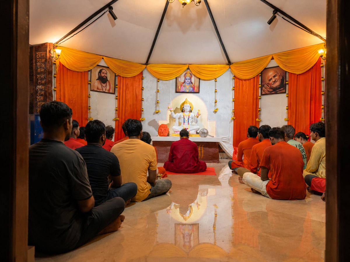 KimayaAshram's tweet photo. The sacred vibrations of Guru Sadashiv Pujan resonated across Kimaya Ashram during Guruparva.

✨ Intense spiritual processes at Anantlok
🔥 Baglamukhi Havan
🕉 Divine Bhakti processes at Bhaktisthal
🔱 Rare Atmalingam process
A journey beyond rituals indeed!
#Swami #KimayaAshram https://t.co/esSw9vBzki