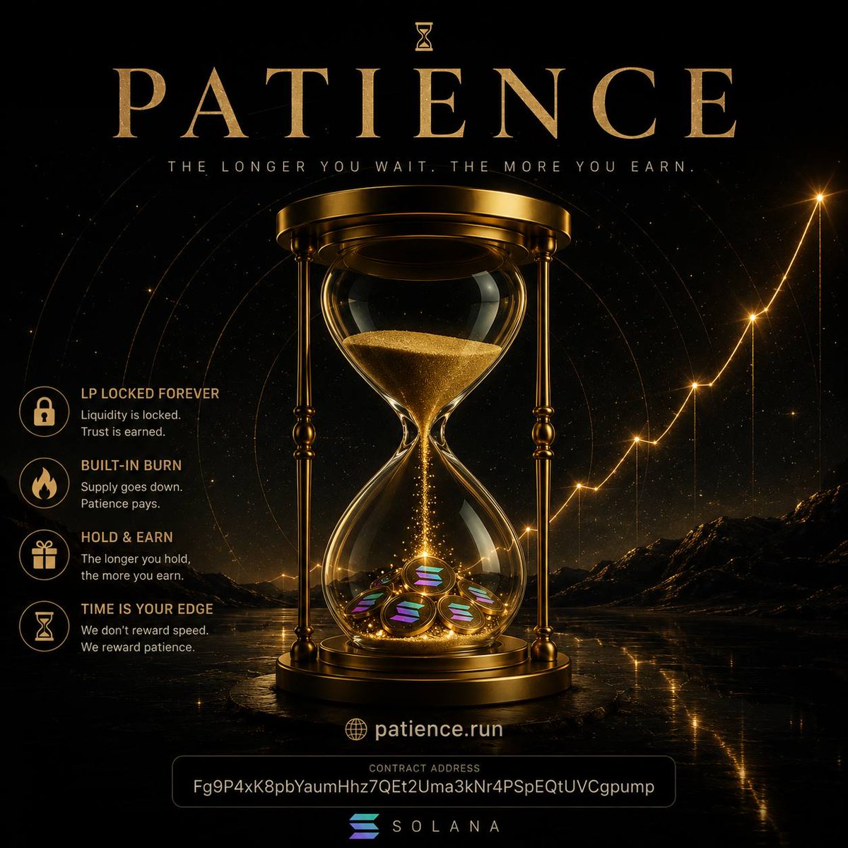 patience_run_'s tweet photo. Most people fail because they can’t wait.

They chase every pump.
They panic on every dip.

$PATIENCE is different. ⏳

Time is the edge.
The longer you hold, the stronger you become.

No noise.
No rushing.
Just conviction.

🌐 https://t.co/otmVV4MZGP

CA:
Fg9P4xK8pbYaumHhz7QEt2Uma3kNr4PSpEQtUVCgpump