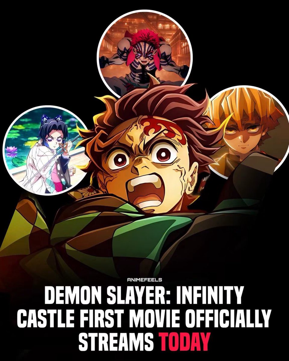 AnimeePost's tweet photo. The wait is finally over ‼️

Infinity Castle is finally streaming on Crunchyroll today. https://t.co/gOtV9toqbH