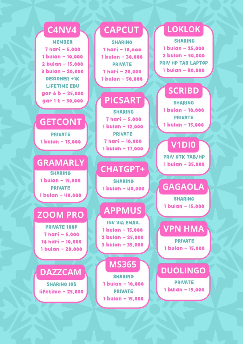 chloenae68's tweet photo. Hai hai haiiii! Wts aku jual langganan app prem aplikasi premium murah bergaransi trusted yawh

Ready netflix capcut pro' spotify yt apomus meitu loklok iqiyi prime hbo gagaoolala

Order bisa ke wa yang ada di link bio yaa! Yuks!! <3 https://t.co/pgI19GzUgm