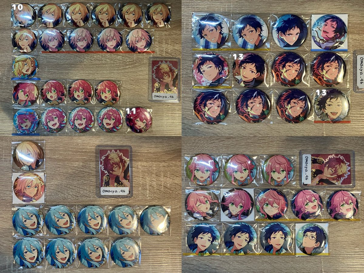 omacya_96's tweet photo. 〖 交換/譲渡 〗あんスタ コレクション 缶バッジ コレ缶 イベコレ テーマ フィーチャー

譲｜英智 渉 桃李 弓弦 北斗 スバル 真 真緒

求｜晃牙 光 零 ライカor 110～定価+送料

↓ https://t.co/6xKlhnfz27