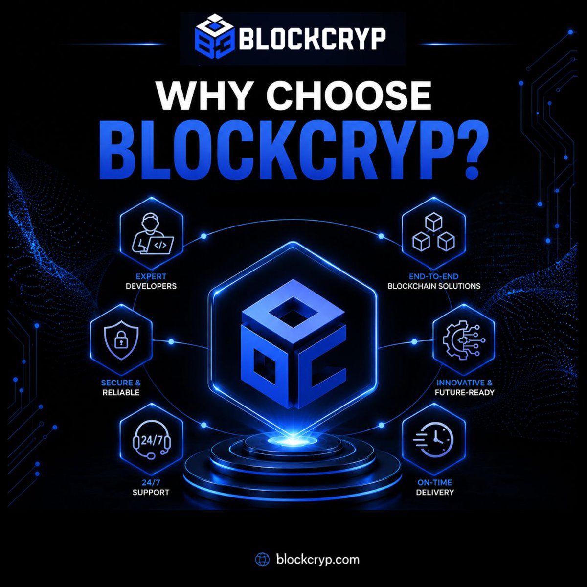 blockcrypdev's tweet photo. Why businesses choose Blockcryp
✔ Experienced Blockchain Developers
✔ End-to-End Development
✔ Secure Smart Contracts
✔ Ongoing Technical Support
Your idea deserves the right technology partner
📩 Contact us
#BlockchainCompany #Web3 #cryptodev #Ai https://t.co/0XpXY21WKc