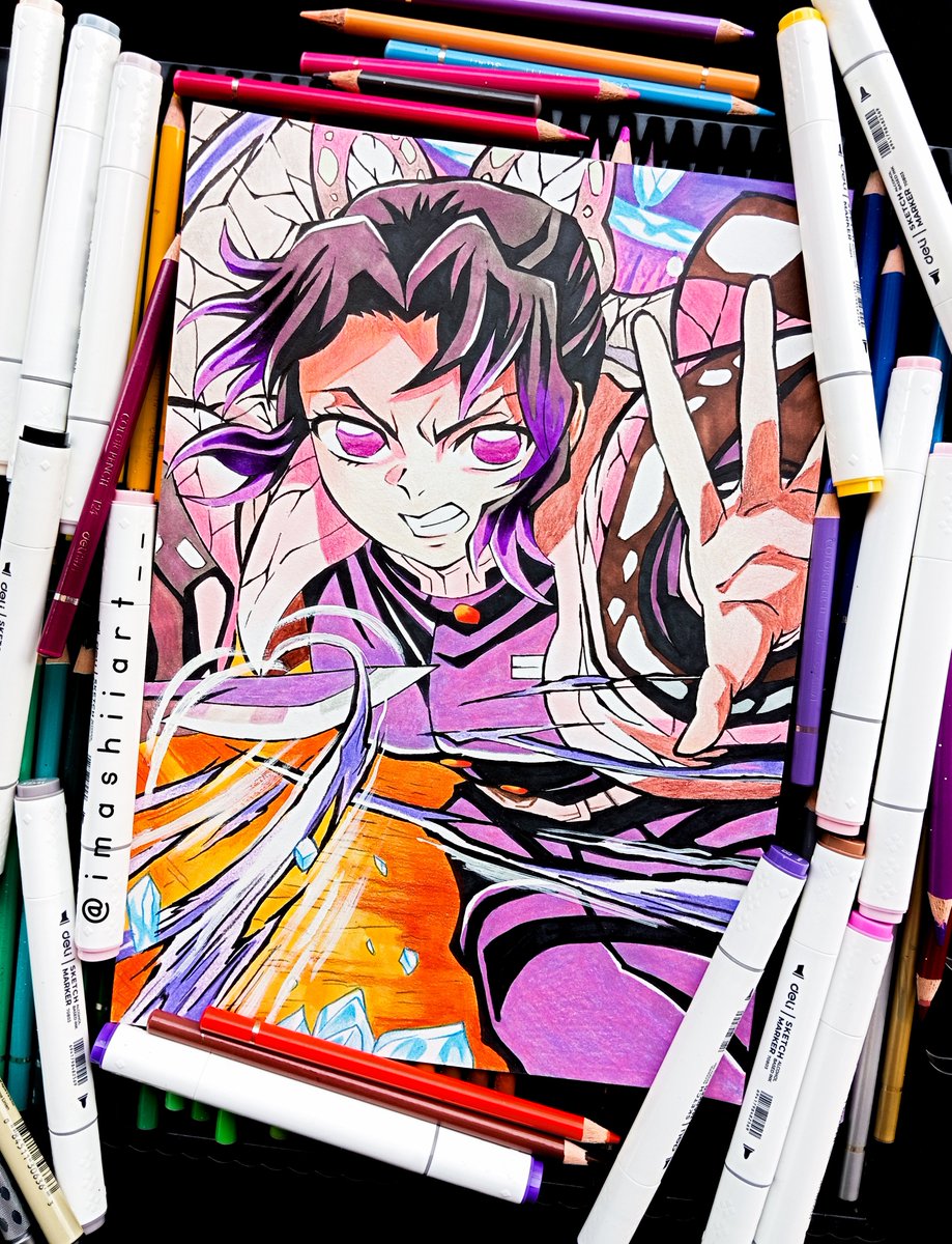 _mouchannnn's tweet photo. Selesai nih Shinobu Kocho👀✨

• Tools : Deli Alcohol Sketch Marker 80, Deli High-Grade Oil Pencil 72, Artemedia A4, Pigma Micron 01, Pentel GraphGear100 Mechanical Pencils 0.5 &amp; Eraser
• Cr To Original Artist
Found me on insta https://t.co/lLZDMvnXHb https://t.co/tL73KxG8jf