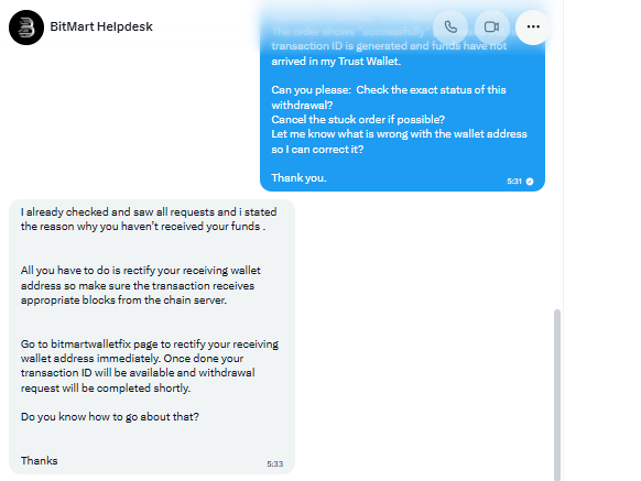 TheHermitWatch's tweet photo. @BitmartXHelp @BitMartExchange @cz_binance @50Nent @sheldonbitmart @BitMartExchange BitMart is failing to provide clear communication or any real support while scammers are running wild pretending to be their staff.Users deserve better during a shutdown. Stop gaslighting people and release the funds.#BitMart #BitMartShutdown #WithdrawalFrozen https://t.co/DfuuwMwc7e