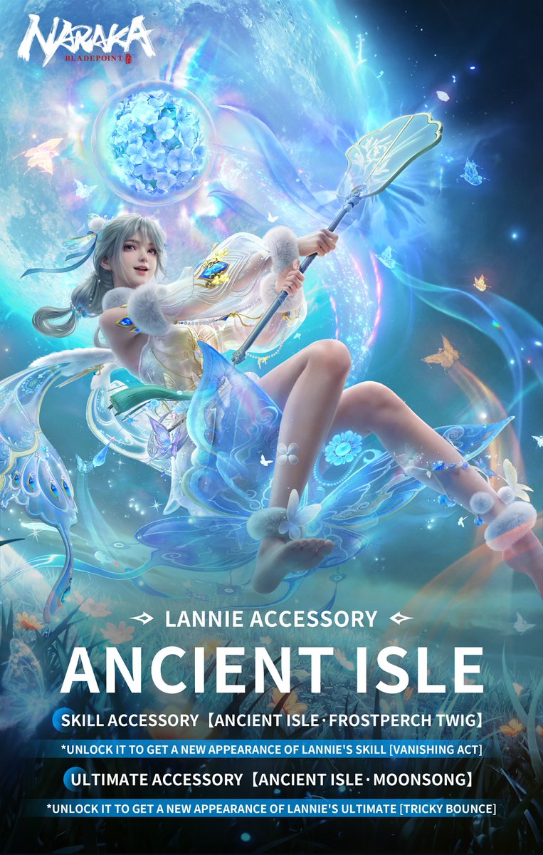 NARAKATHEGAME's tweet photo. Dreamy wings, sweet nights, and icy summer vibes arrive in the Store. ✨

Lannie's Ancient Isle Collection captures the grace of butterflies with a flowing gradient dress and shimmering wings. Zai's Sweet Dreams outfit adds sleek black-and-white nighttime charm, available for a limited time from July 29 to August 12 PT. Random Nunchucks Summer Party Collection Cosmetic rounds out the lineup with four refreshing ice-pop styles.

Available in the Store on July 29 PT!

#NARAKABLADEPOINT