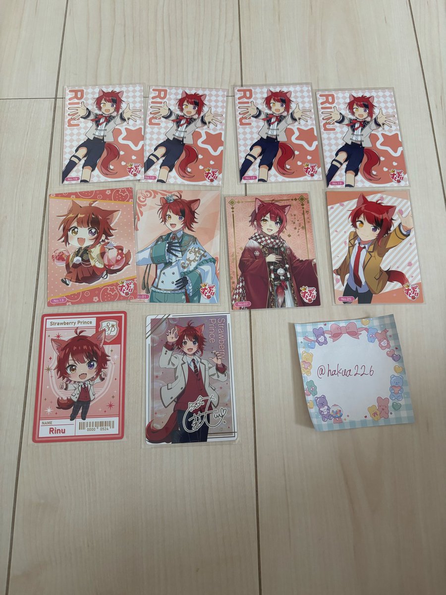 hakua226's tweet photo. ブシロードコレクションカード、
ヴァイスシュヴァルツ
4枚目ノーマル124枚、レア8枚 https://t.co/wh44DUjR65