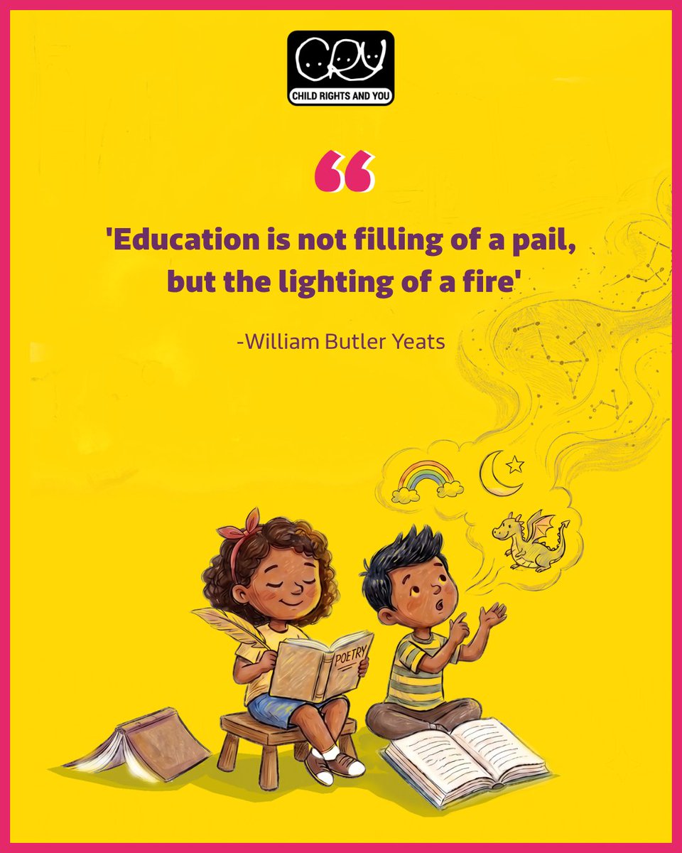 CRYINDIA's tweet photo. Every child deserves an education that sparks curiosity, inspires confidence, and empowers them to dream bigger. 💙
Because the best education doesn't just teach, it inspires children to imagine, question, and grow. 🌱
#WiseMenSay #CRYIndia #wesupporteducation #education https://t.co/VgeyPYXql2