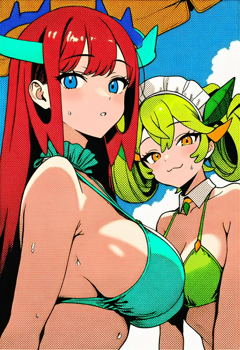 noted39's tweet photo. 夏、ドラゴンメイド
(ティルルフィギュア化おめでとう) https://t.co/g4EQKuGeI9