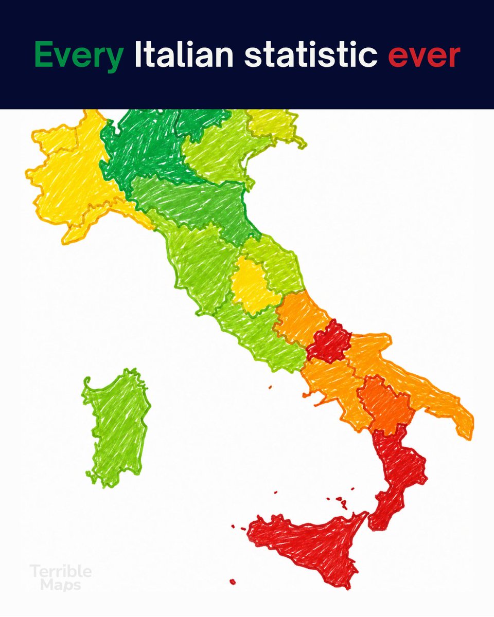 TerribleMaps's tweet photo. Finally, something all Italians can agree on. https://t.co/CjtW84HVai
