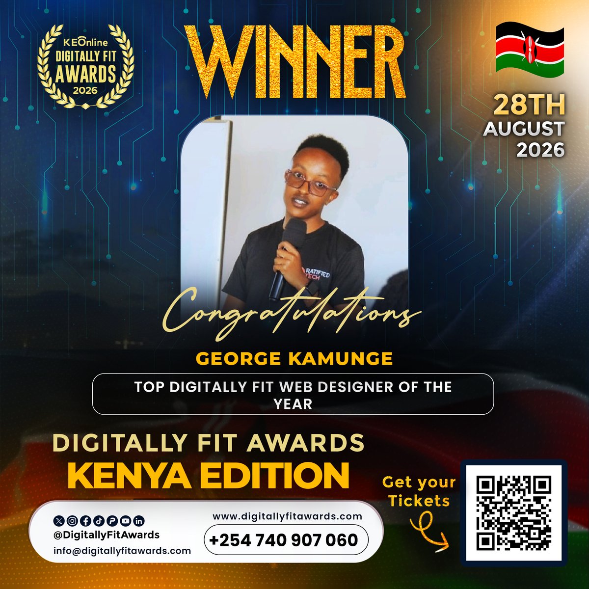 Mariya0147's tweet photo. 🏆 Congratulations to George Kamunge on being crowned Top Digitally Fit Web Designer of the Year at the Digitally Fit Awards!

Your creativity and innovation continue to set the standard. Keep inspiring! 👏✨

#DigitallyFitAwards #DigitalExcellence https://t.co/kZOdEF6IYl