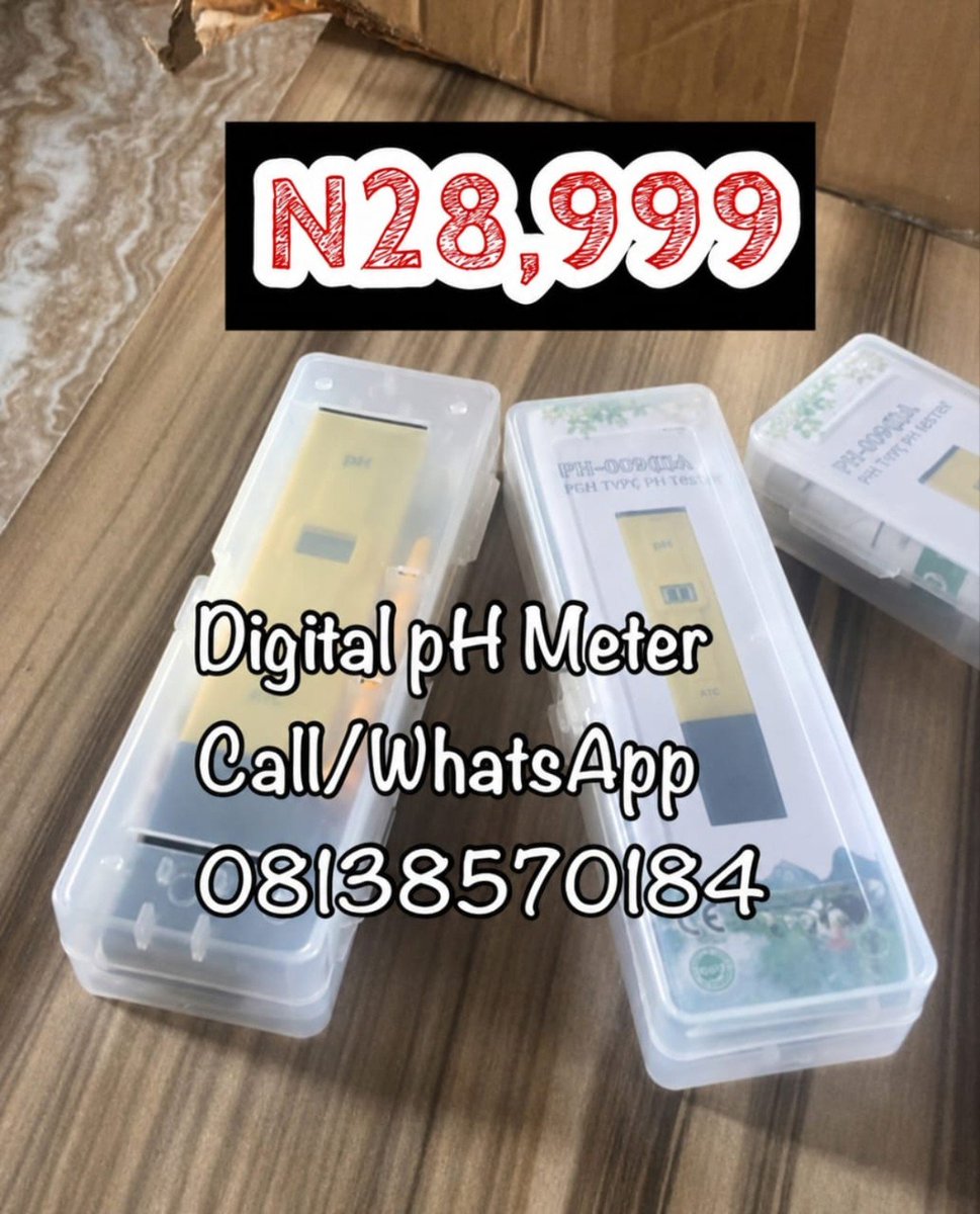 Phmeterstore's tweet photo. 💧 Keep your water safe! Digital pH Meter for #CatfishFarming, drinking water testing &amp; organic cream making. Monitor water quality, protect fish &amp; check pH before use. Only ₦28,999. 📲 WhatsApp/Call 08138570184 #PHMeter #DigitalPHMeter #WaterTesting #Aquaculture https://t.co/hMoQrrgJXW