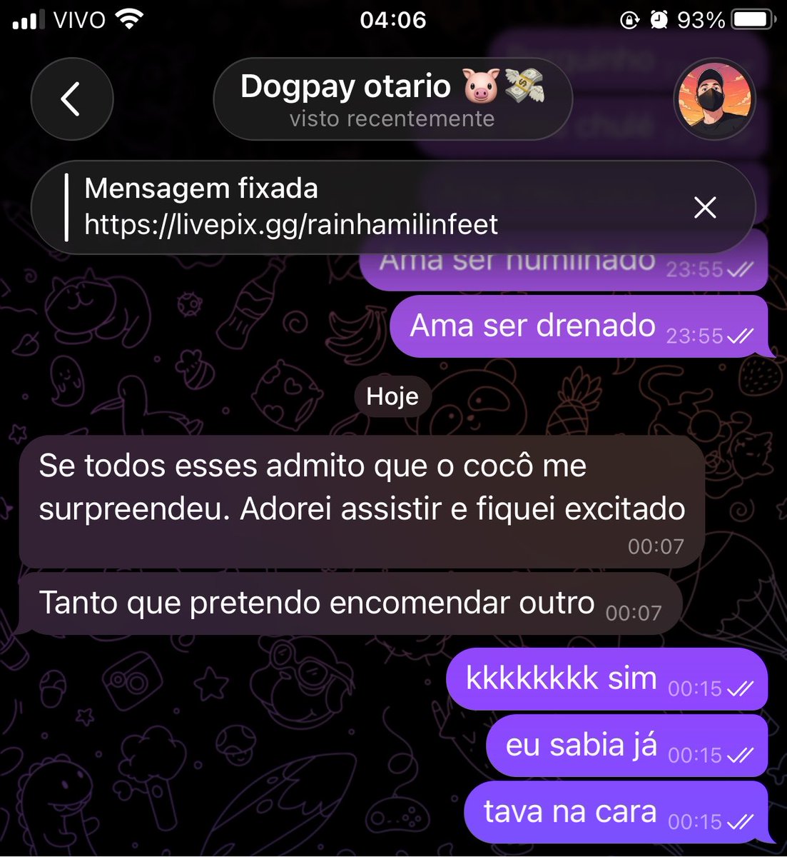 MilinFindonof's tweet photo. esse pigg, enviou 250$ pra assistir meu coco 💩

#scat #sub #findom https://t.co/XadQj8SkPi