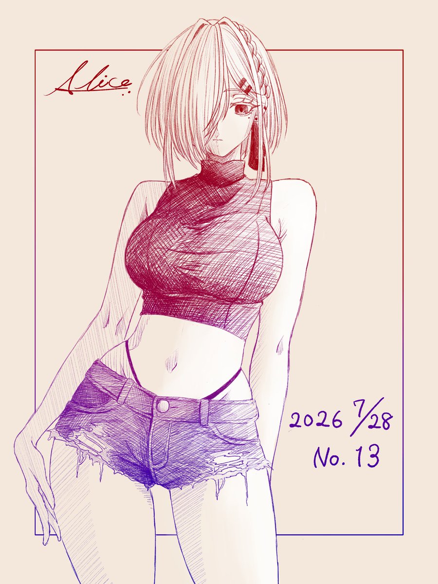 Alice07050927's tweet photo. No.13    OC   
#イラスト https://t.co/jiOCFjImRU