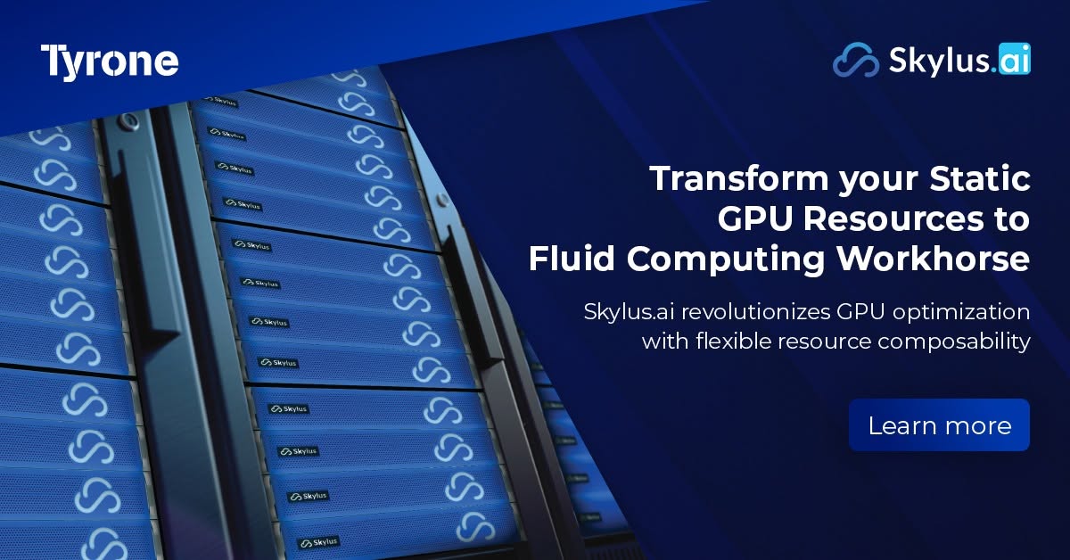netwebtech's tweet photo. Enterprise AI labs often slow down because GPU access is fragmented, unmanaged or difficult to scale. See how Skylus AI enables structured GPU Workspaces that help AI teams move from experimentation to measurable AI impact: https://t.co/02hNxbFxHm. . #NetwebTyrone #SkylusAI https://t.co/Abd9Wp4qXS