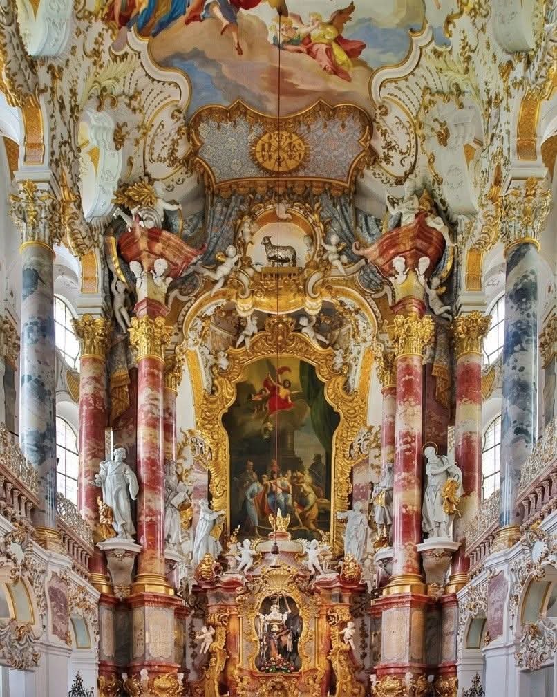 Rubenbauer16's tweet photo. Hochaltar der Wieskirche in Oberbayern. UNESCO Weltkulturerbe https://t.co/CbONCNSpof