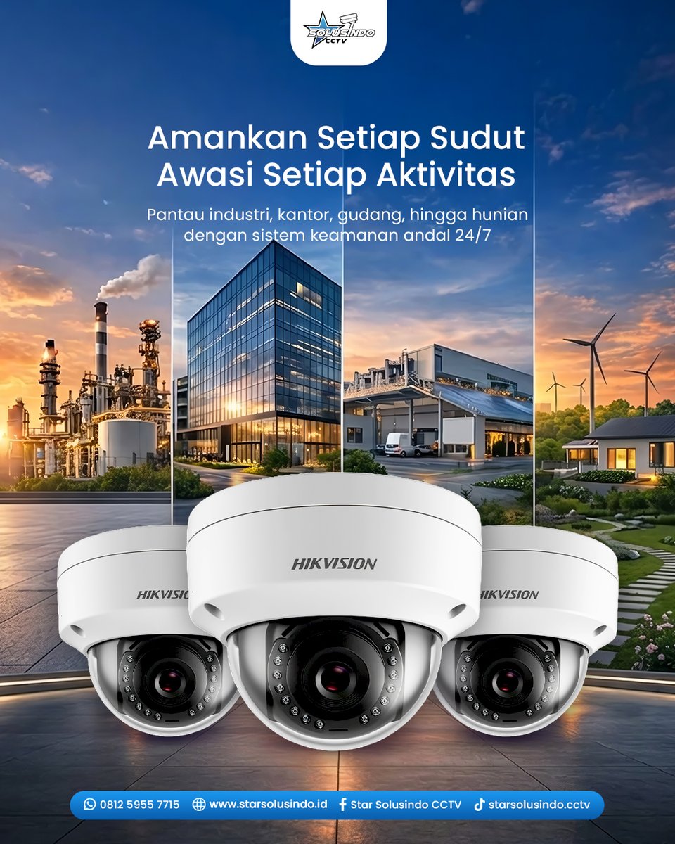 star_solusindo's tweet photo. Amankan setiap sudut tanpa celah! 
Pantau rumah atau bisnis kamu 24/7 dengan CCTV berkualitas. Gambar jernih, akses real-time dari HP, dan keamanan lebih maksimal untuk melindungi aset setiap saat

#CCTV #JasaPasangCCTV #CCTVTerbaik #KeamananRumah #cctvmalang #StarSolusindoCCTV https://t.co/d0LCUxbUOe