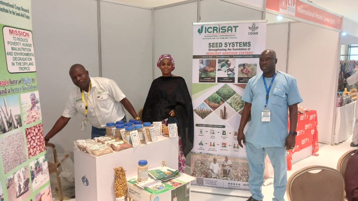 ICRISAT's tweet photo. ICRISAT at the 9th Africa Agriculture Science Week (#9AASW)

Happening now! The 9th Africa Agriculture Science Week (9AASW), organized by the Forum for Agricultural Research in Africa (@FARAinfo), is bringing together researchers, educators, extension professionals, farmer organizations, policymakers, civil society, the private sector, and development partners to advance agricultural transformation across the continent.

At the event, ICRISAT is showcasing its climate-resilient crop varieties and innovations to strengthen seed systems across Africa, highlighting science-driven solutions that enhance productivity, resilience, and food security.
