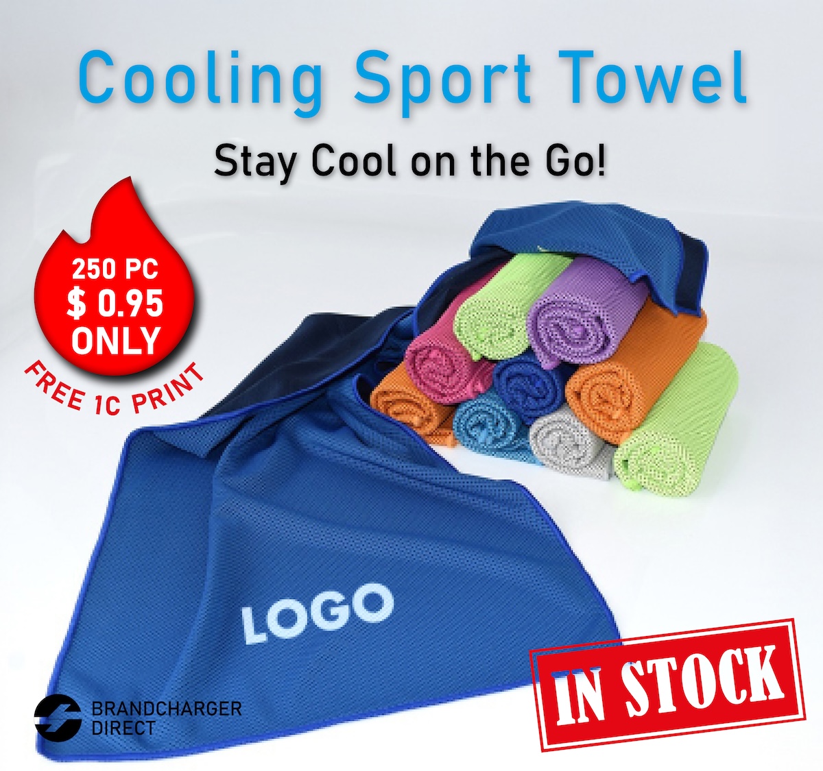 BrandchargerD's tweet photo. Beat the heat with the BD005 Cooling Towel! ❄️💦 
Just add water for instant chill. Perfect for sports, travel &amp; hot days. Compact &amp; quick-drying. 📐 100x30cm.

💲 Price (incl. 1C Print):
250 pcs: $0.95 ea
3000 pcs: $0.84 ea

DM for bulk orders!
#CoolingTowel #PromoGear https://t.co/OvAsC8Qn6U