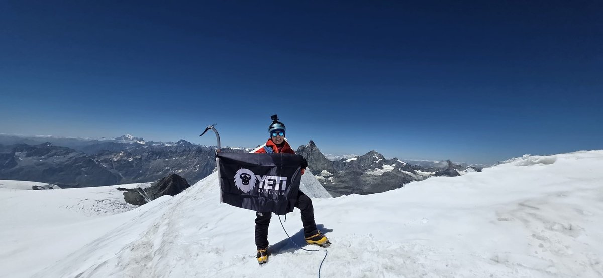 DagcYeti's tweet photo. Antrenörümüz Öznur Göksu, Nesrin Çamlıdereli ve Sinan Akarsu ile birlikte, İsviçre–İtalya sınırında yer alan Breithorn (Occidental) West Zirvesi (4.164 m) ve Breithorn Central Zirvesi (4.159 m) faaliyetlerini başarıyla tamamlamıştır.+++ https://t.co/raLa7bZlRH
