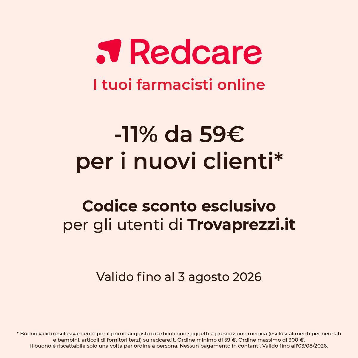 Trovaprezzi's tweet photo. Approfitta del coupon esclusivo di Redcare riservato agli utenti di Trovaprezzi per ottenere l'11% di sconto sul tuo ordine: https://t.co/6cTKkxKK80 https://t.co/LWcMq5nqVc