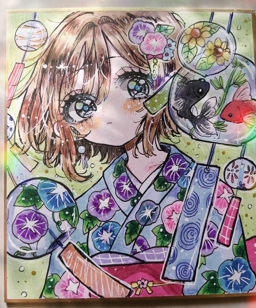 momousagi3180's tweet photo. 風鈴🎐少女

＃コピック https://t.co/IW0yoGDff5