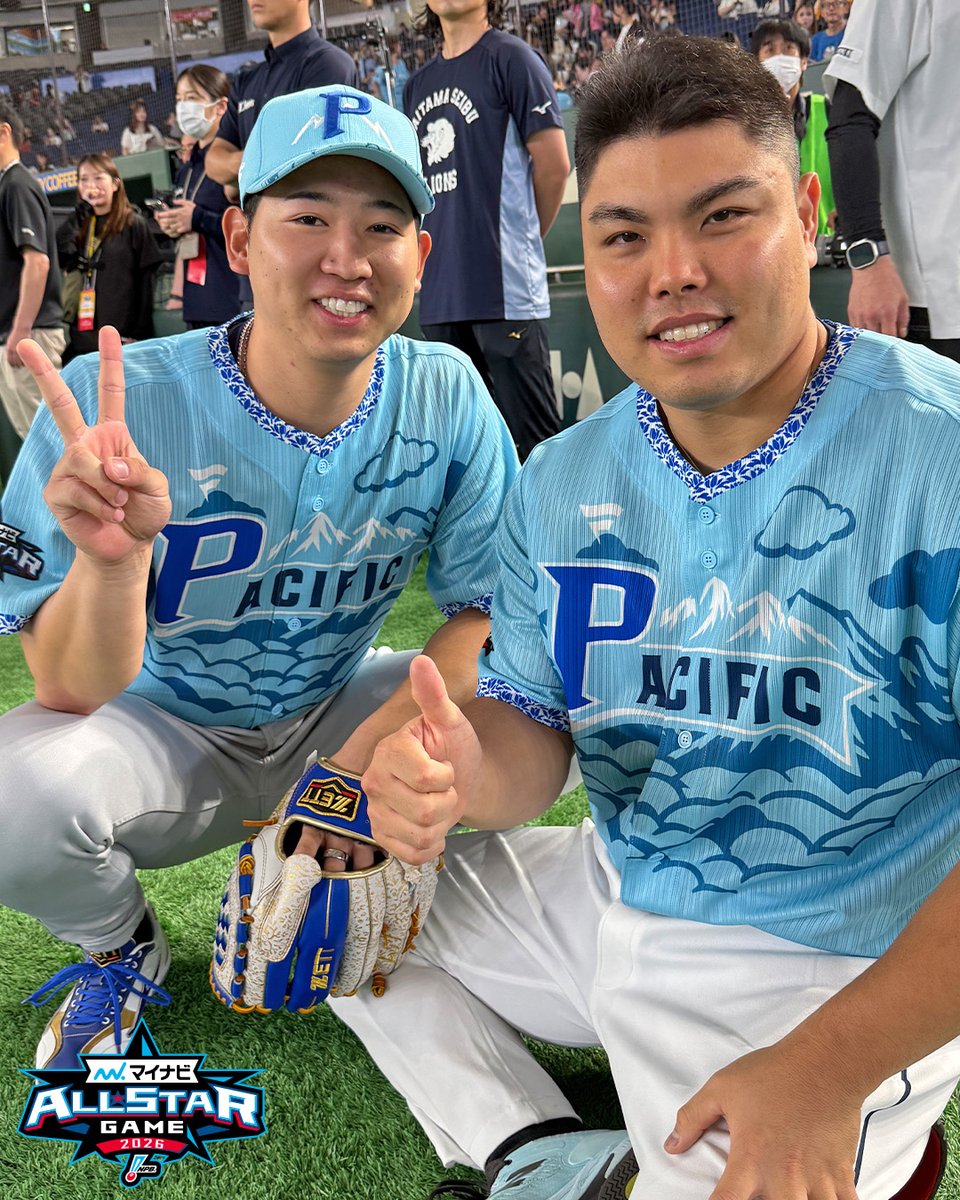 lions_official's tweet photo. #椋木蓮 投手とライオンズ投手陣✨
 
#平良海馬 投手
#岩城颯空 投手
 
#seibulions #Bs2026 #オールスター https://t.co/QV8XdEPLl6